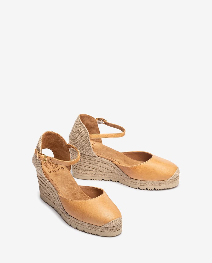 Espadrilles Unisa Femme - Tige en cuir - Marron
