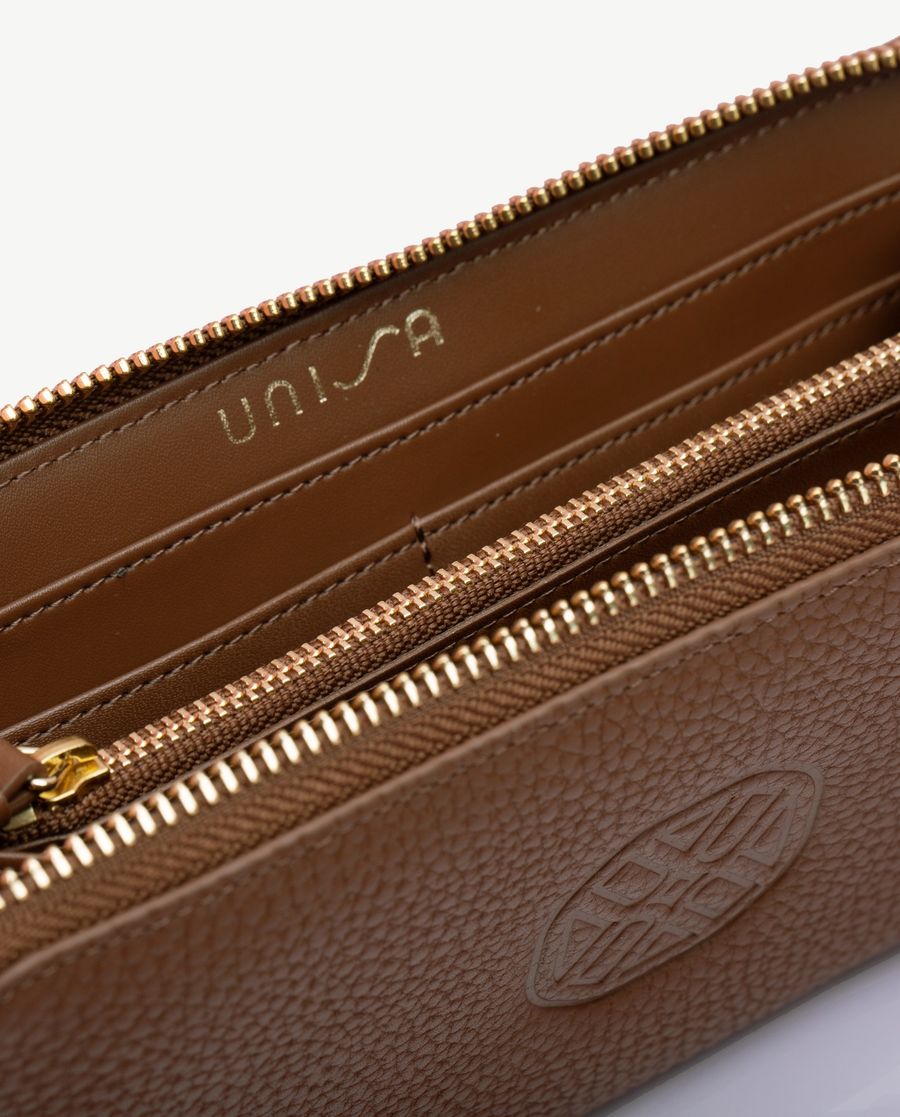 Portefeuille fin monogrammé Unisa Femme - Marron