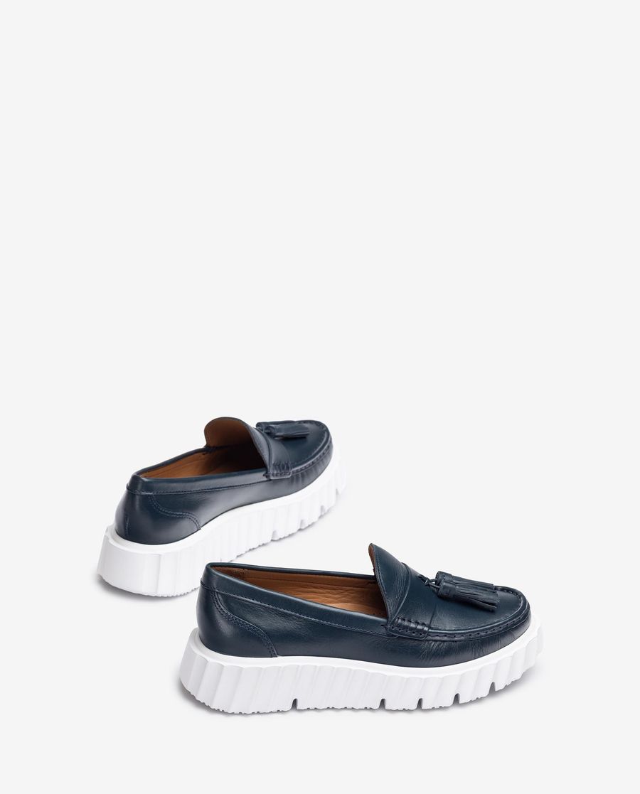 Mocassins à semelle crantée et pampilles Unisa pour femme - Bleu