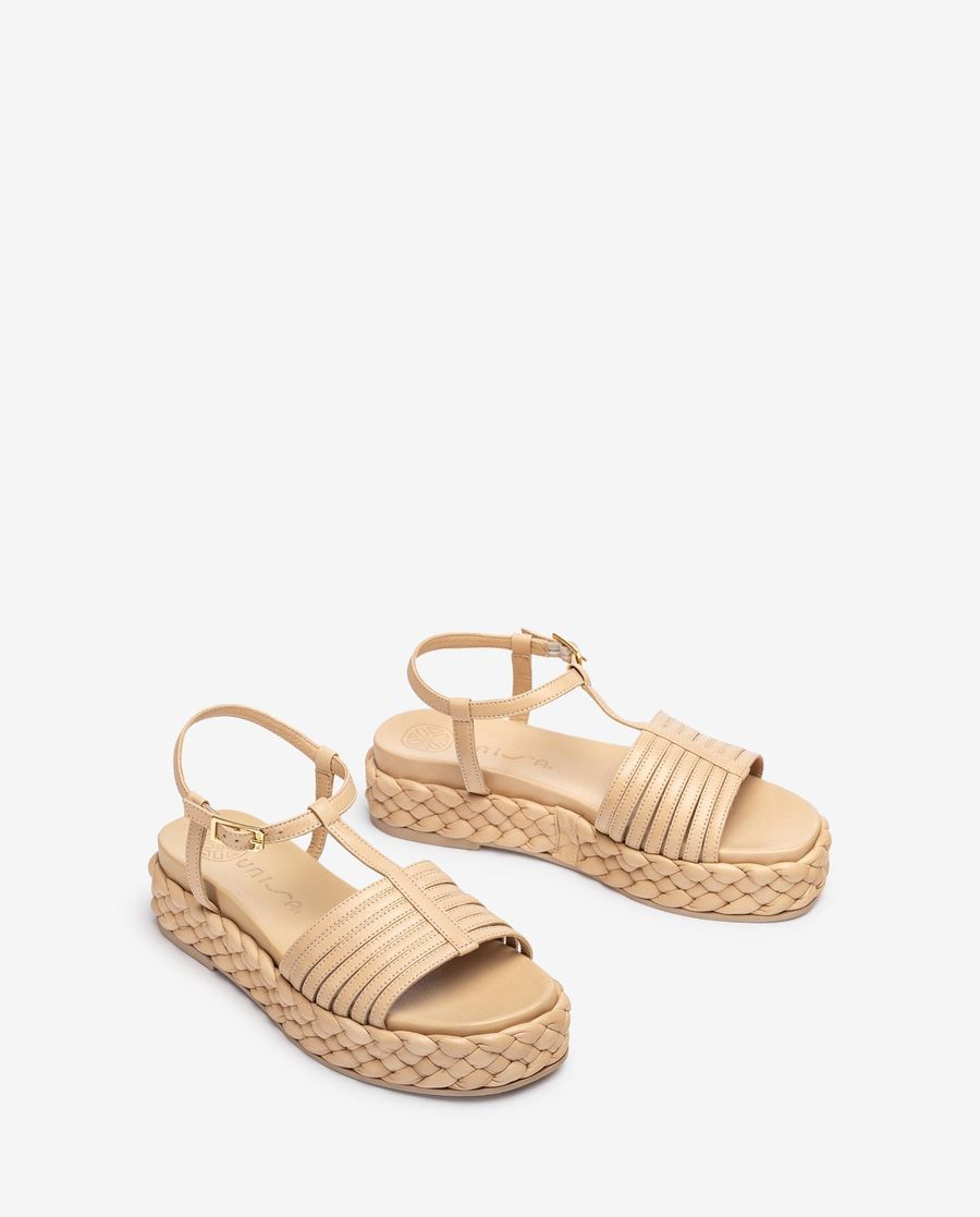 Sandales tressées Unisa pour femme - Beige