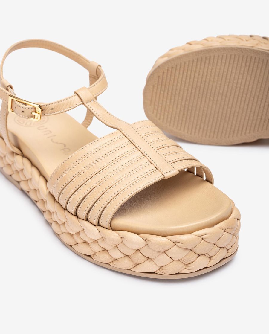 Sandales tressées Unisa pour femme - Beige