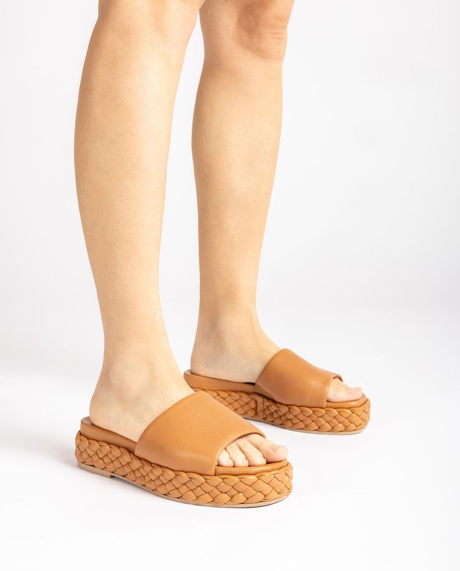 Sandales tressées Unisa pour femme - Marron