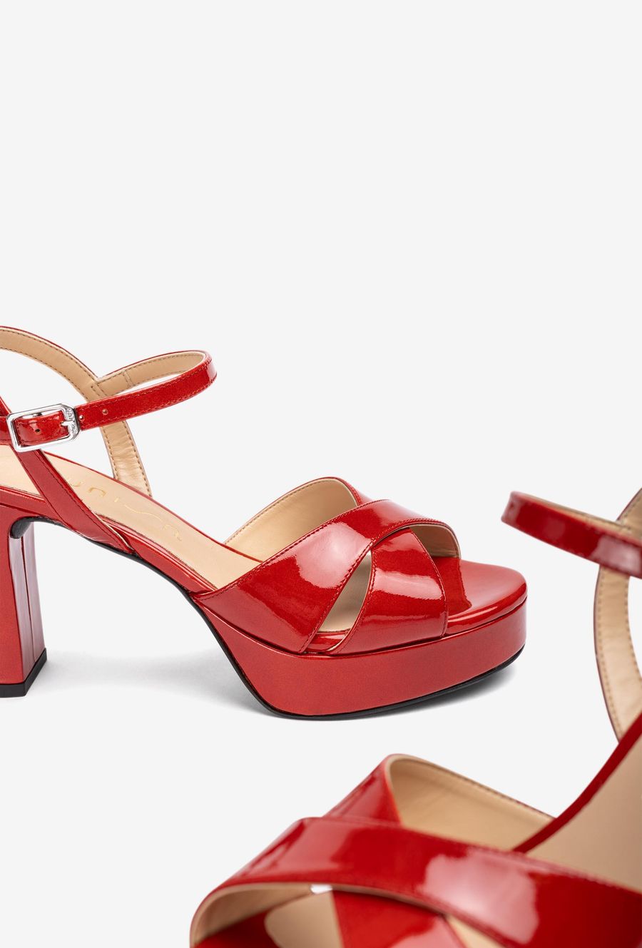 Sandales à plateforme et talon haut Unisa pour femme - Rouge
