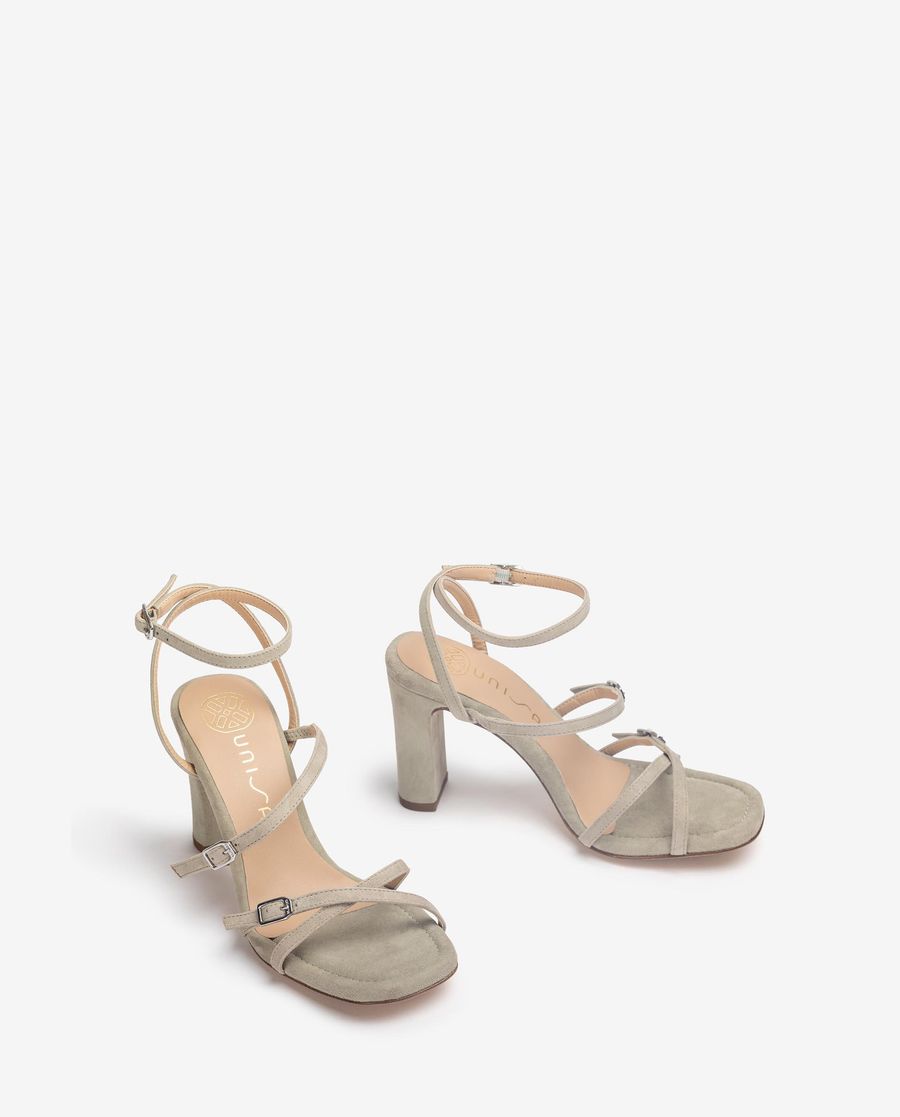Sandales à lanières et talon haut Unisa pour femme - Vert