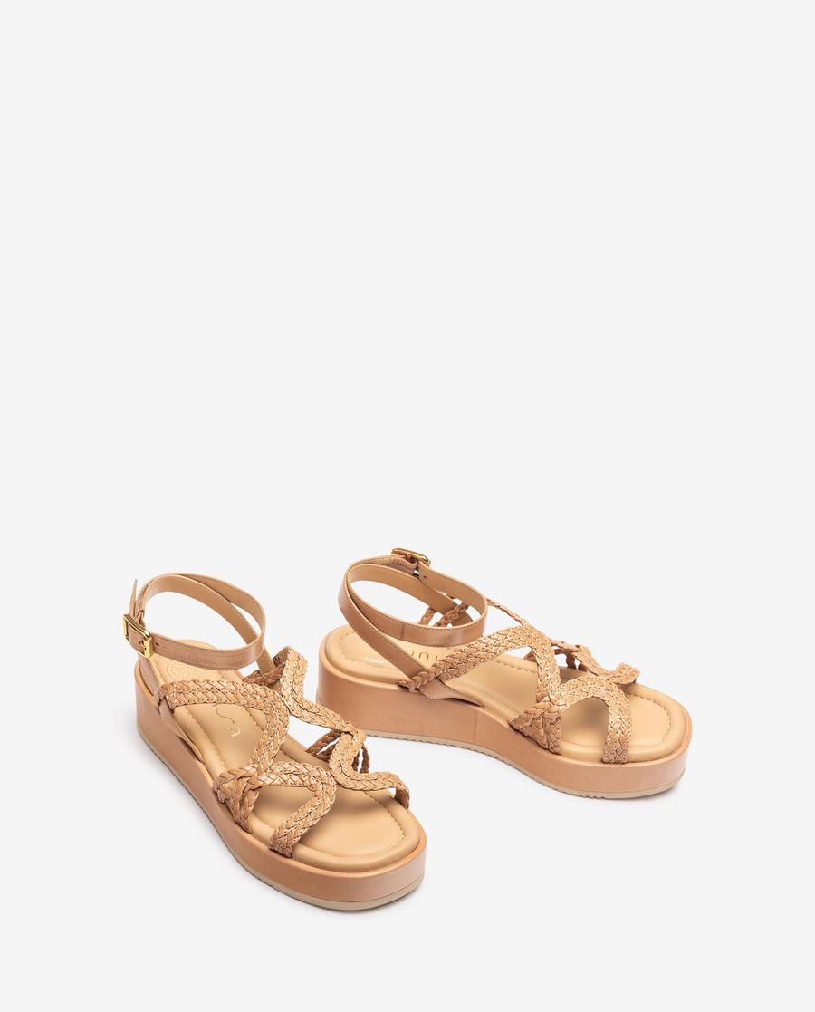 Sandales à fines brides tressées Unisa pour femme - Beige