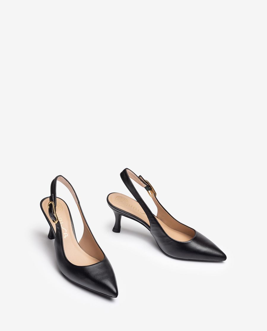 Chaussures Unisa à bout pointu et bride arrière pour femme - Noir