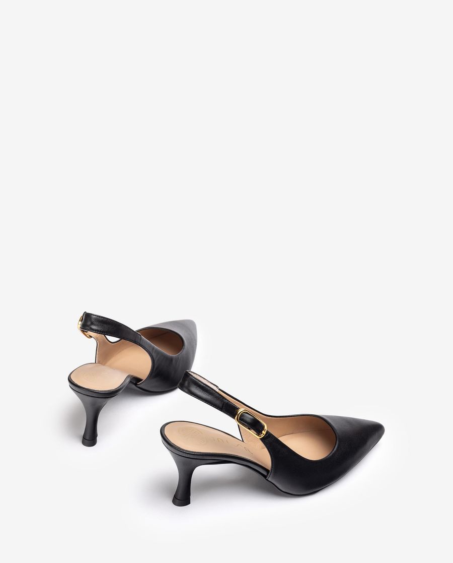 Chaussures Unisa à bout pointu et bride arrière pour femme - Noir