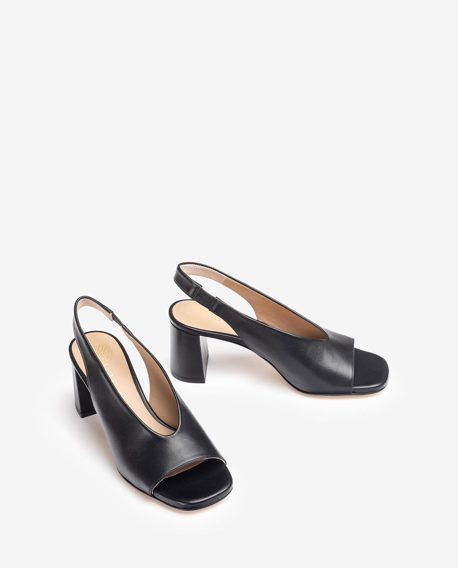 Sandales ouvertes à bride arrière Unisa pour femme - Noir