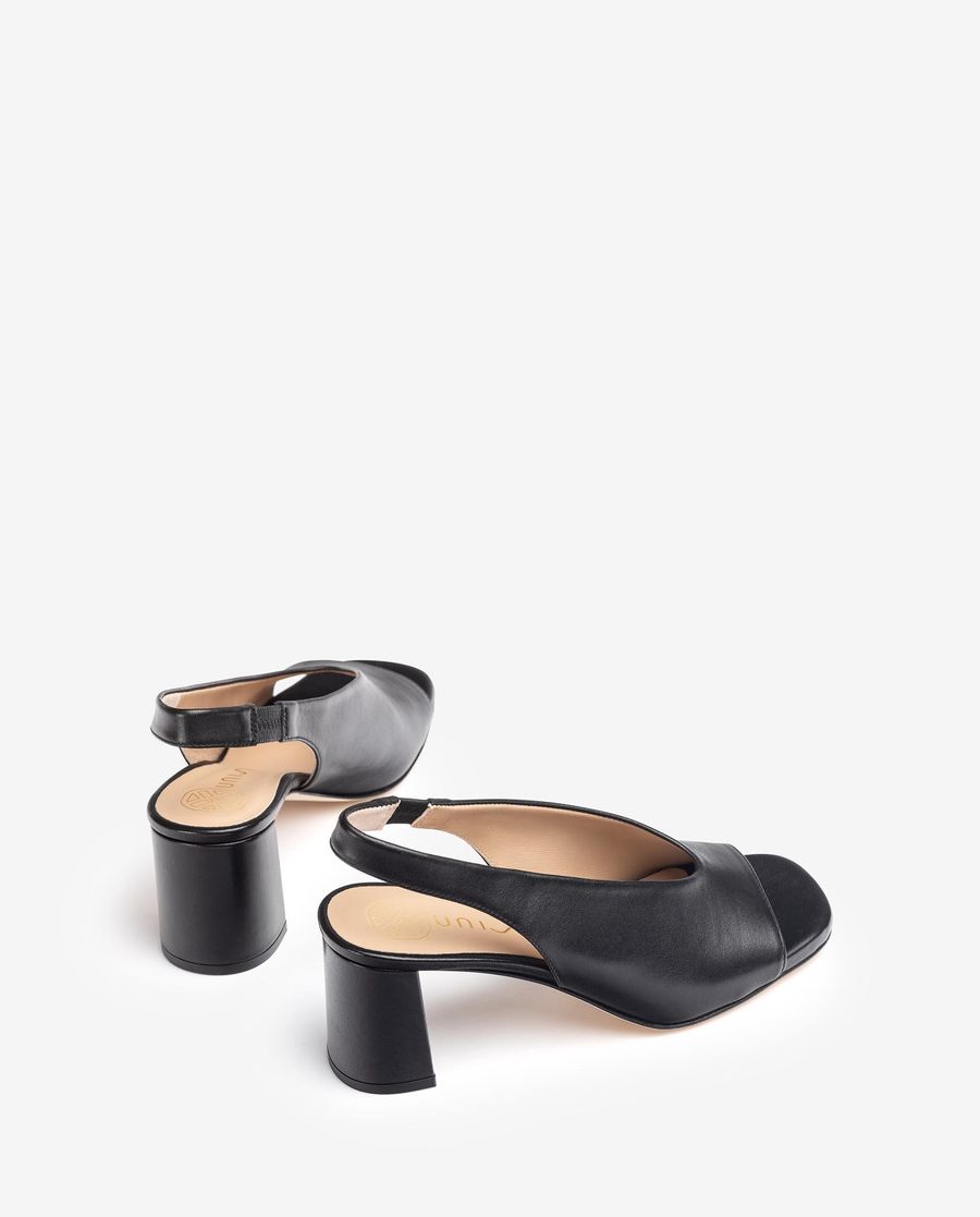 Sandales ouvertes à bride arrière Unisa pour femme - Noir