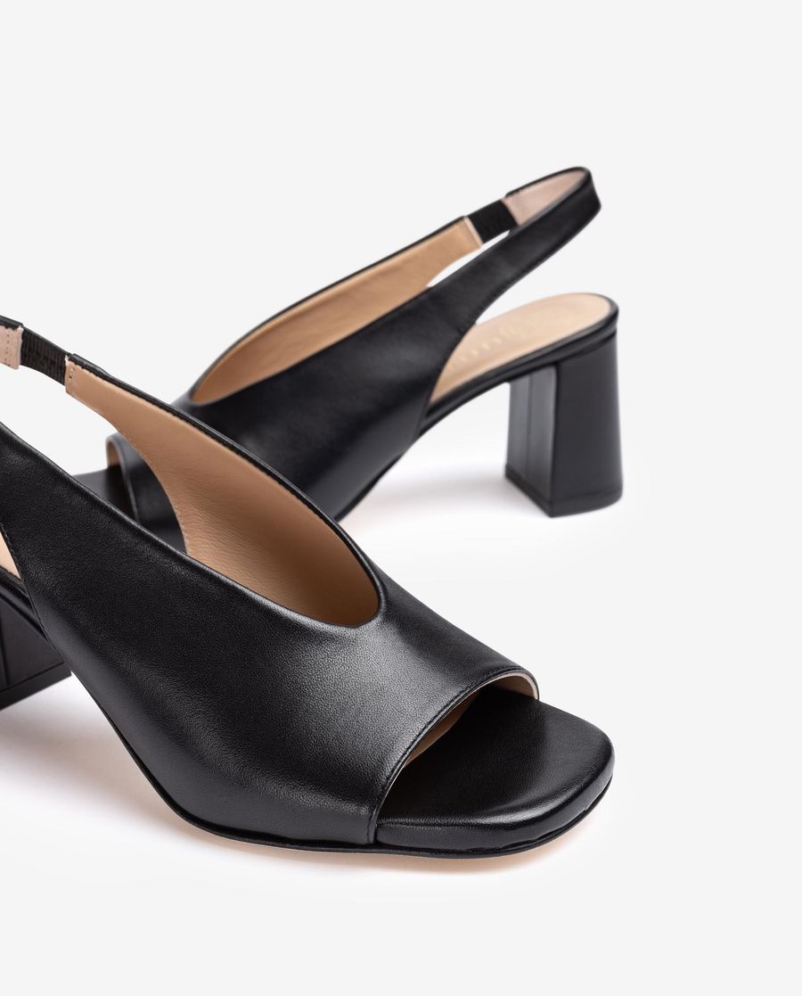 Sandales ouvertes à bride arrière Unisa pour femme - Noir