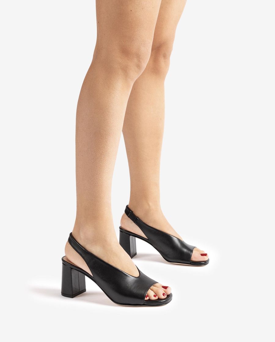 Sandales ouvertes à bride arrière Unisa pour femme - Noir