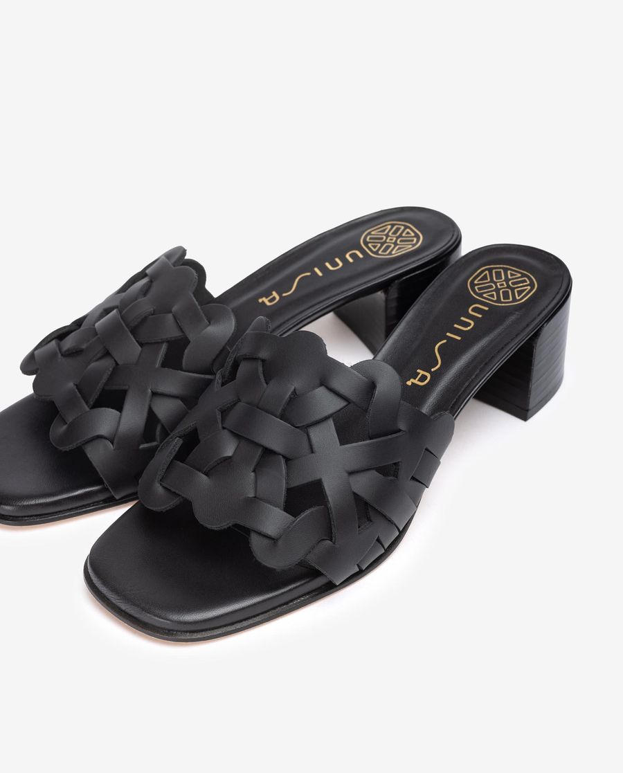 Sandales tressées Unisa pour femme - Noir