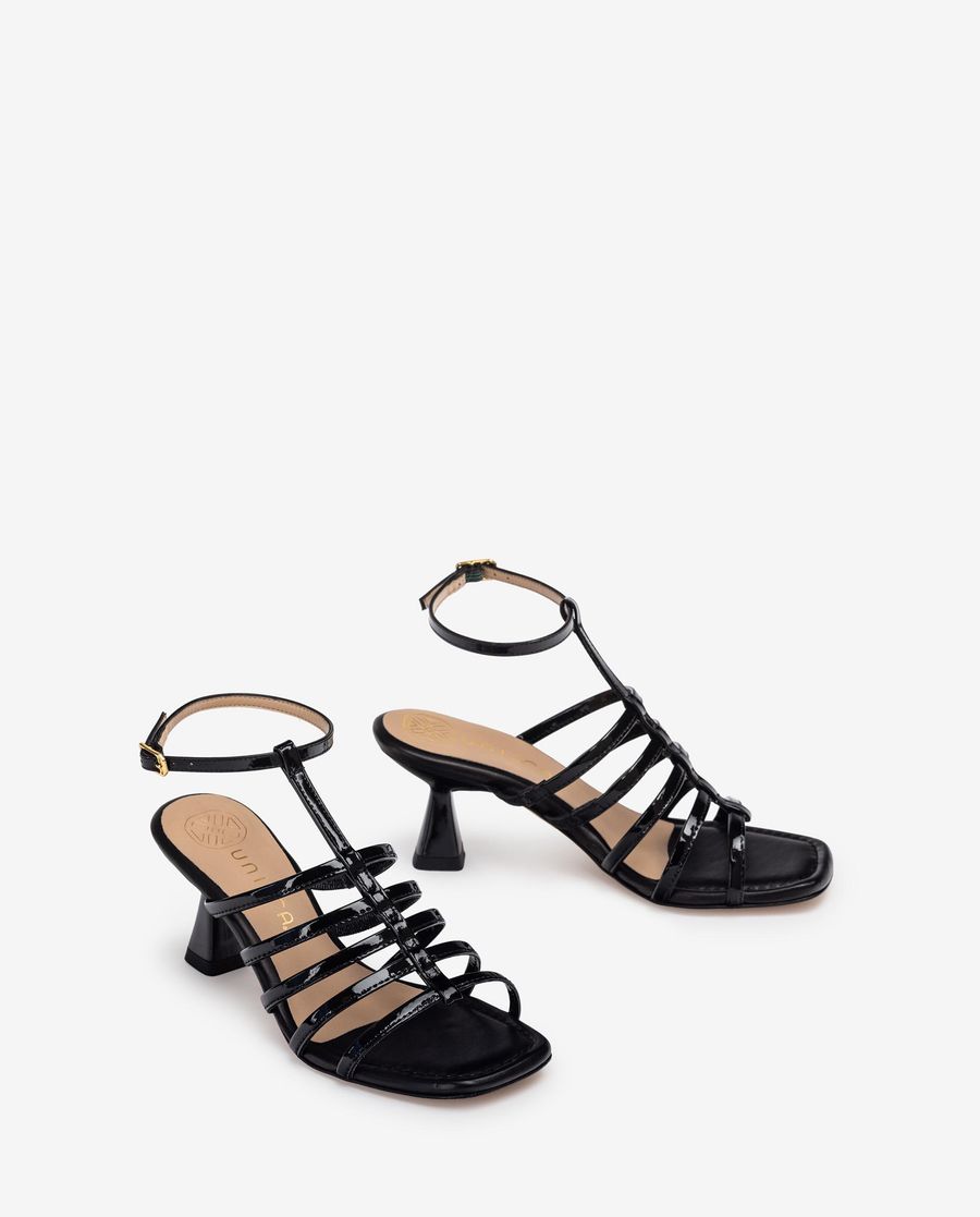 Sandales à talon géométrique Unisa pour femme - Noir
