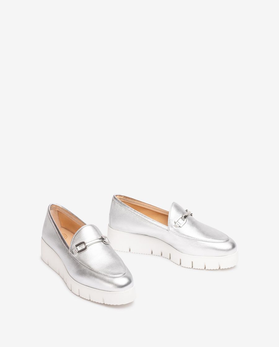 Mocassins à plateforme Unisa pour femme - Argenté