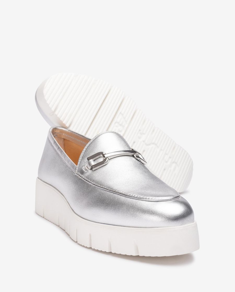 Mocassins à plateforme Unisa pour femme - Argenté