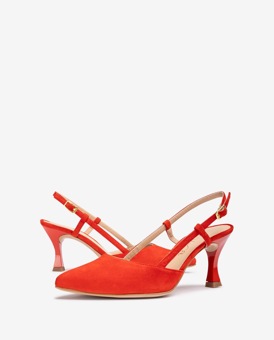 Sandales à bride arrière à bout pointu Unisa pour femme - Rouge