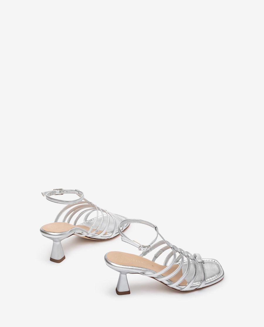 Sandales à talon géométrique Unisa pour femme - Argent