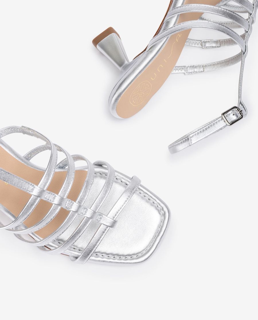 Sandales à talon géométrique Unisa pour femme - Argent