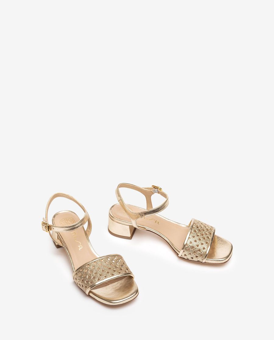 Unisa métallisé pour femme Sandale à bout ouvert - Doré