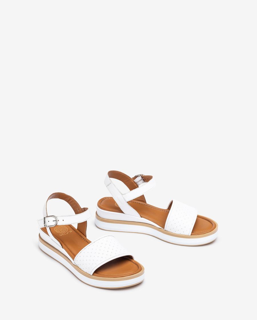 Sandales à bout ouvert Unisa pour femme - Blanc