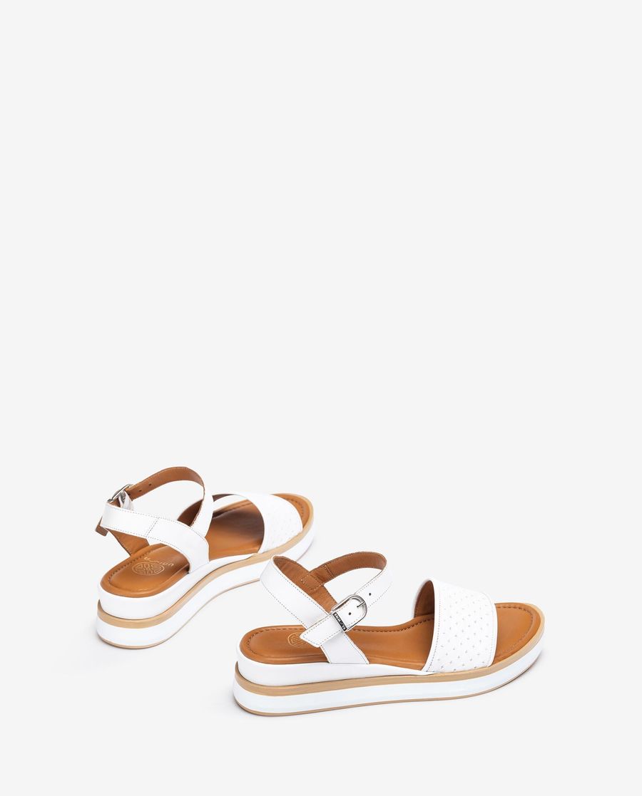 Sandales à bout ouvert Unisa pour femme - Blanc