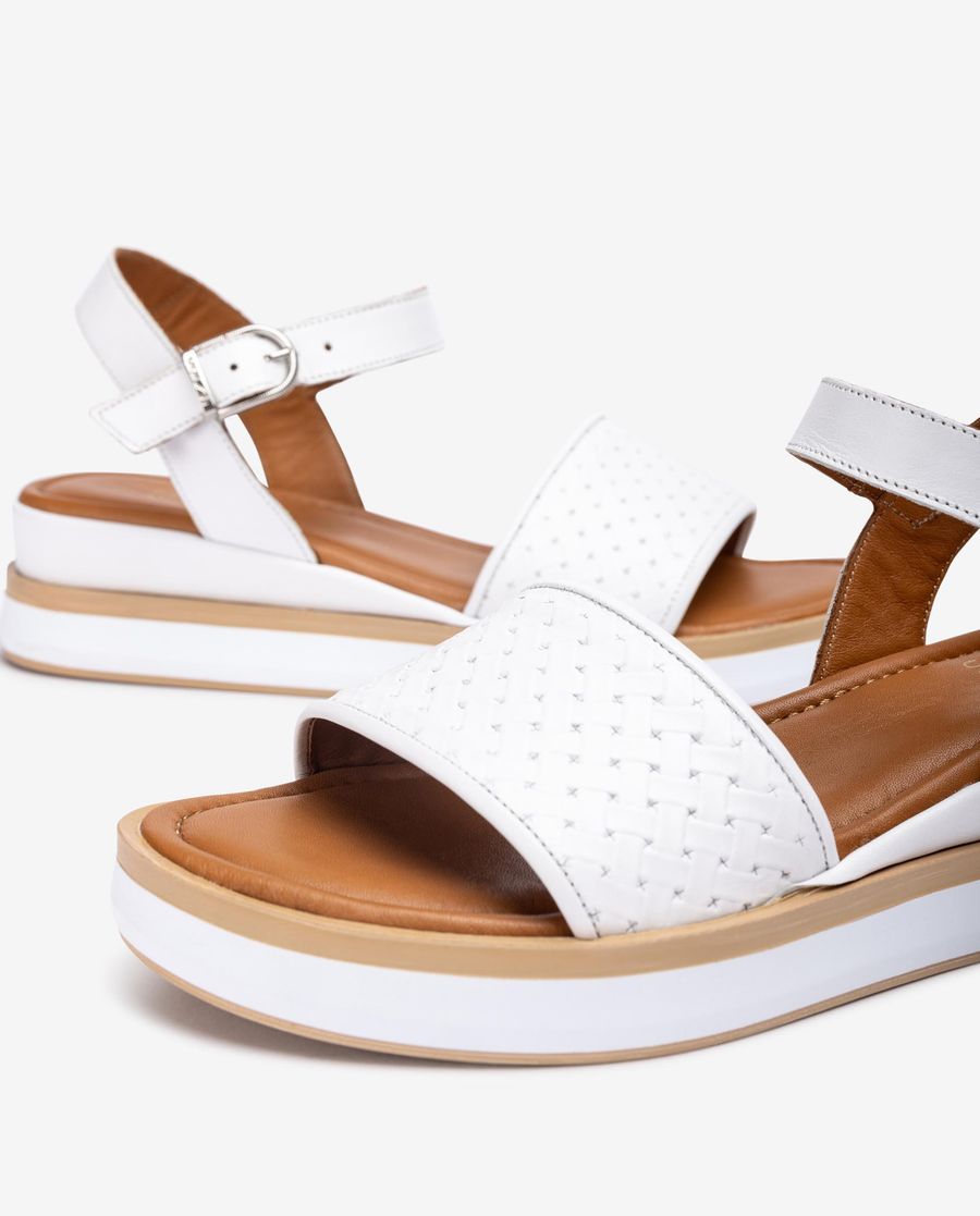 Sandales à bout ouvert Unisa pour femme - Blanc