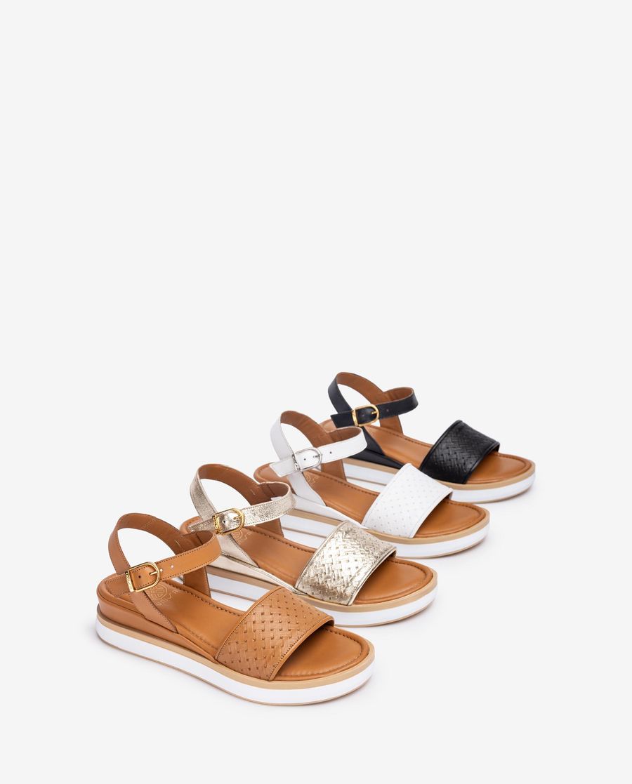 Sandales à bout ouvert Unisa pour femme - Blanc