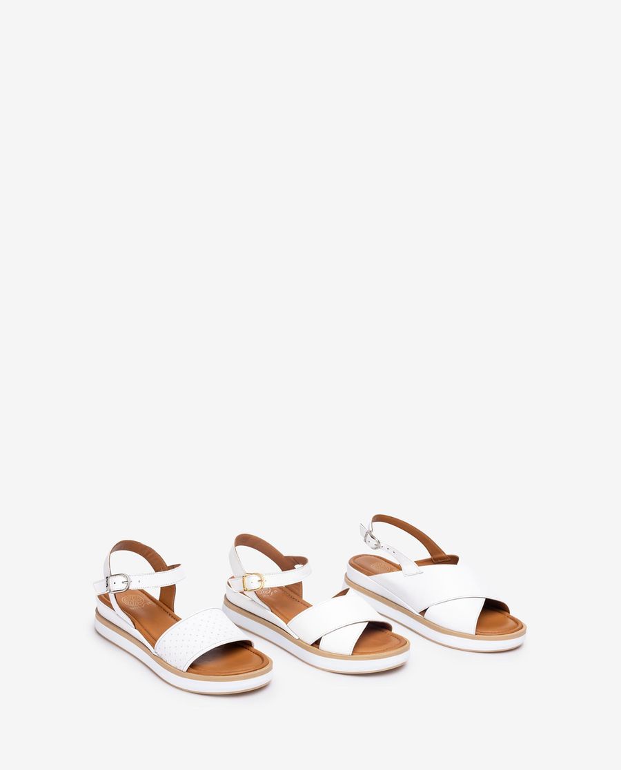 Sandales à bout ouvert Unisa pour femme - Blanc