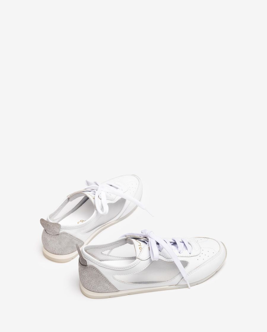 Baskets en maille Unisa pour femme - Blanc / Argenté