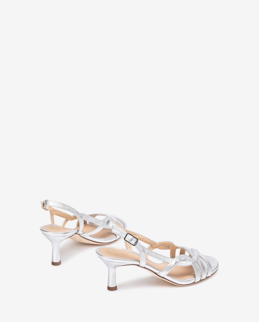 Sandales habillées en cuir métallisé Unisa pour femme - Argent