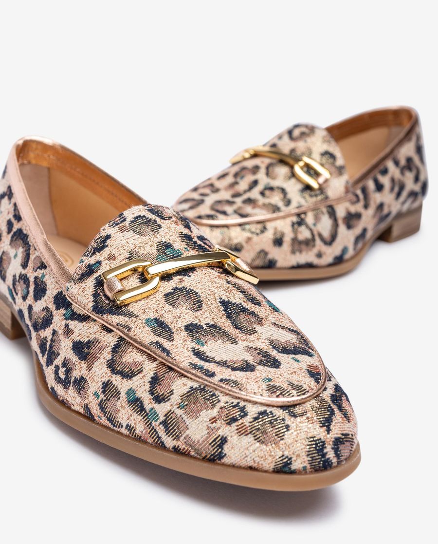 Mocassins ornés Unisa pour femme - Corail / Ballerine