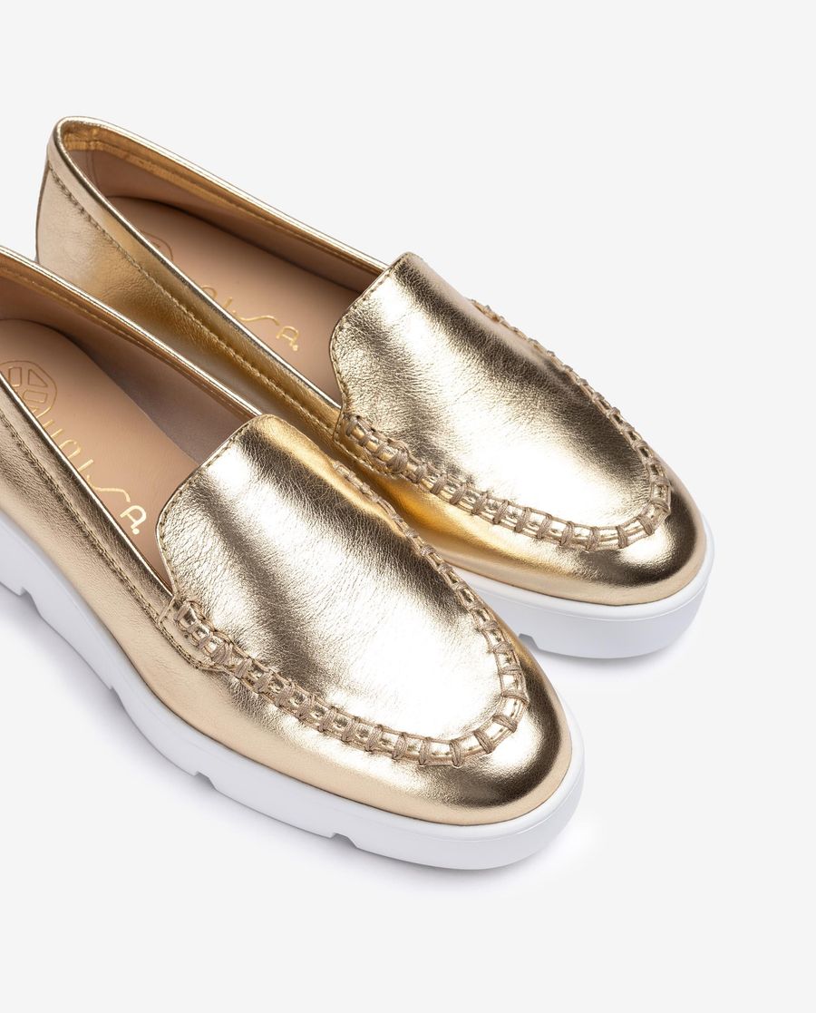 Mocassins à plateforme Unisa femme Doré