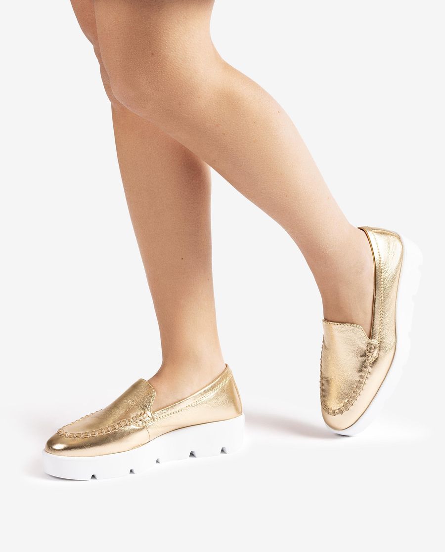 Mocassins à plateforme Unisa femme Doré