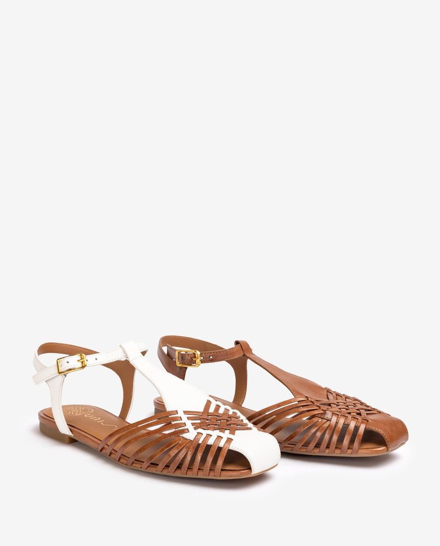 Sabots en cuir Unisa pour femme - Marron
