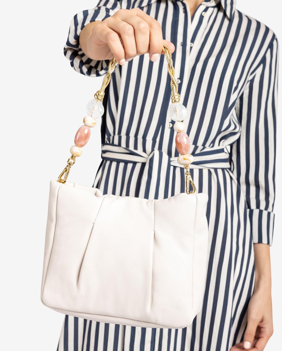 Sac à main Unisa femme avec poignées ornées - Blanc