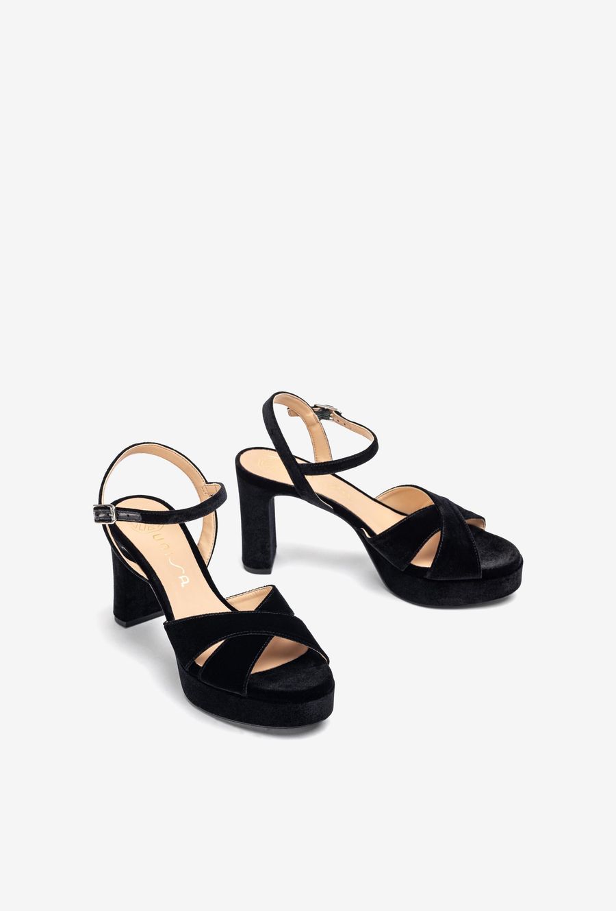Sandales à talons et plateformes Unisa pour femme - Noir