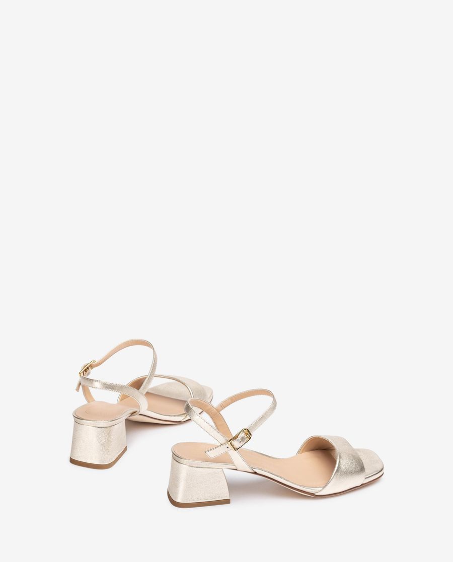 Sandales à talon carré Unisa pour femme - Doré