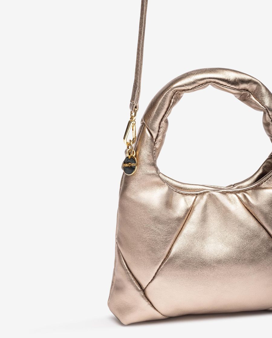 Sac à main en cuir métallisé Unisa Femme - Bronze