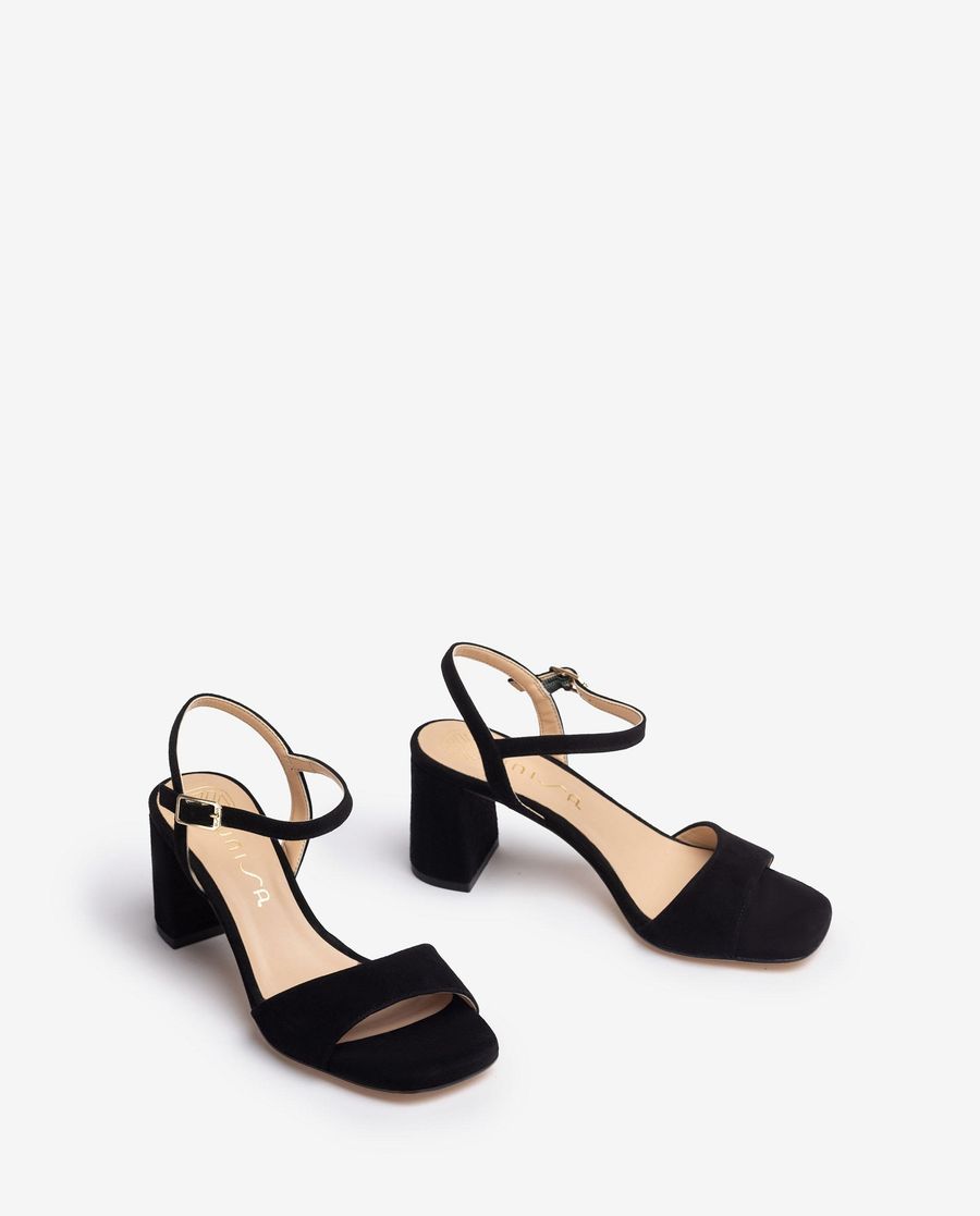 Sandales en daim Unisa pour femme - Noir