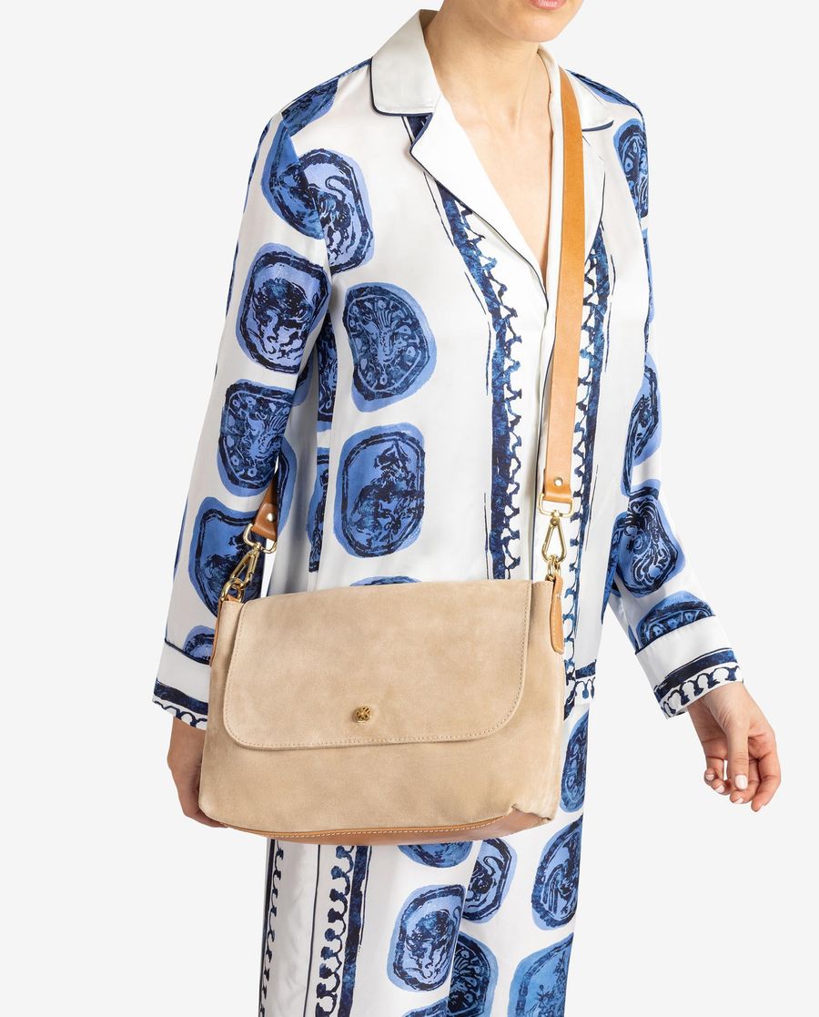 Sac bandoulière moyen Unisa pour femme - Beige