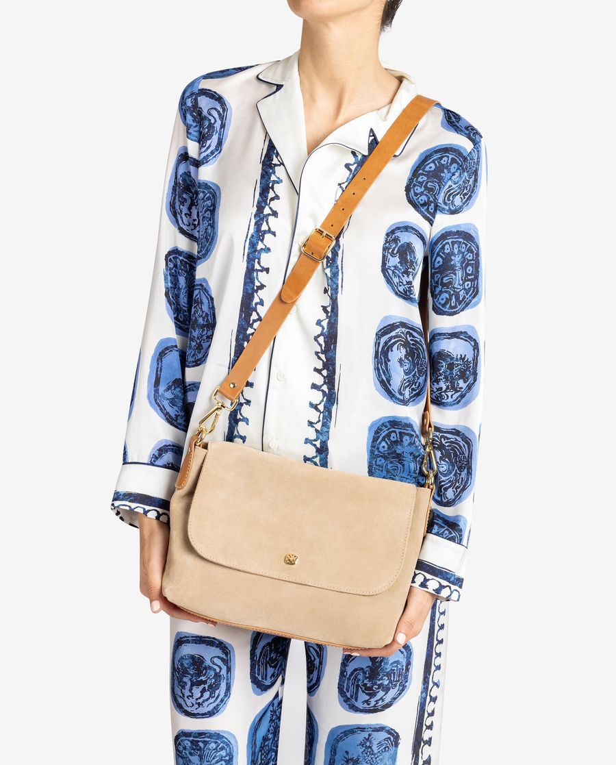 Sac bandoulière moyen Unisa pour femme - Beige