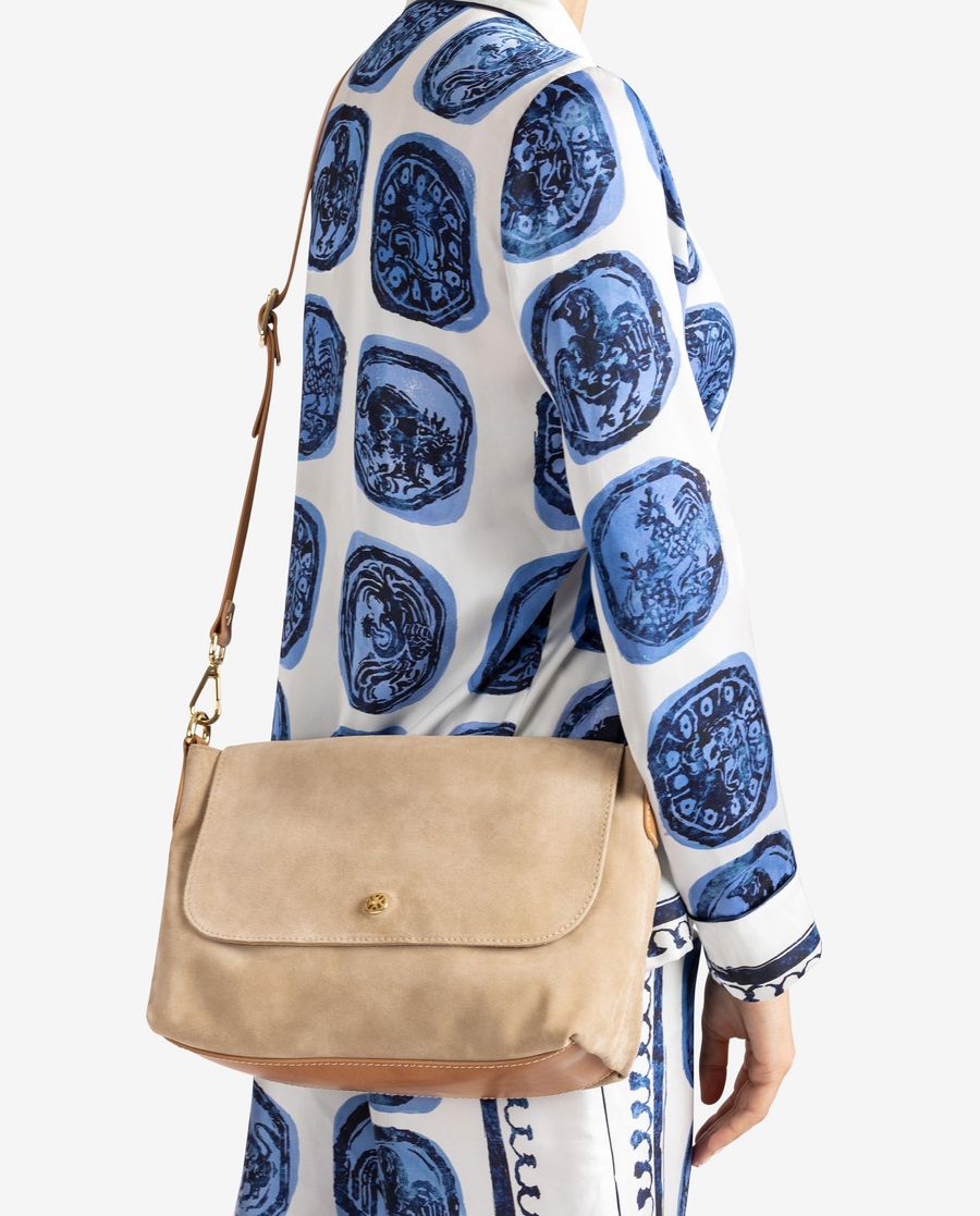 Sac bandoulière moyen Unisa pour femme - Beige