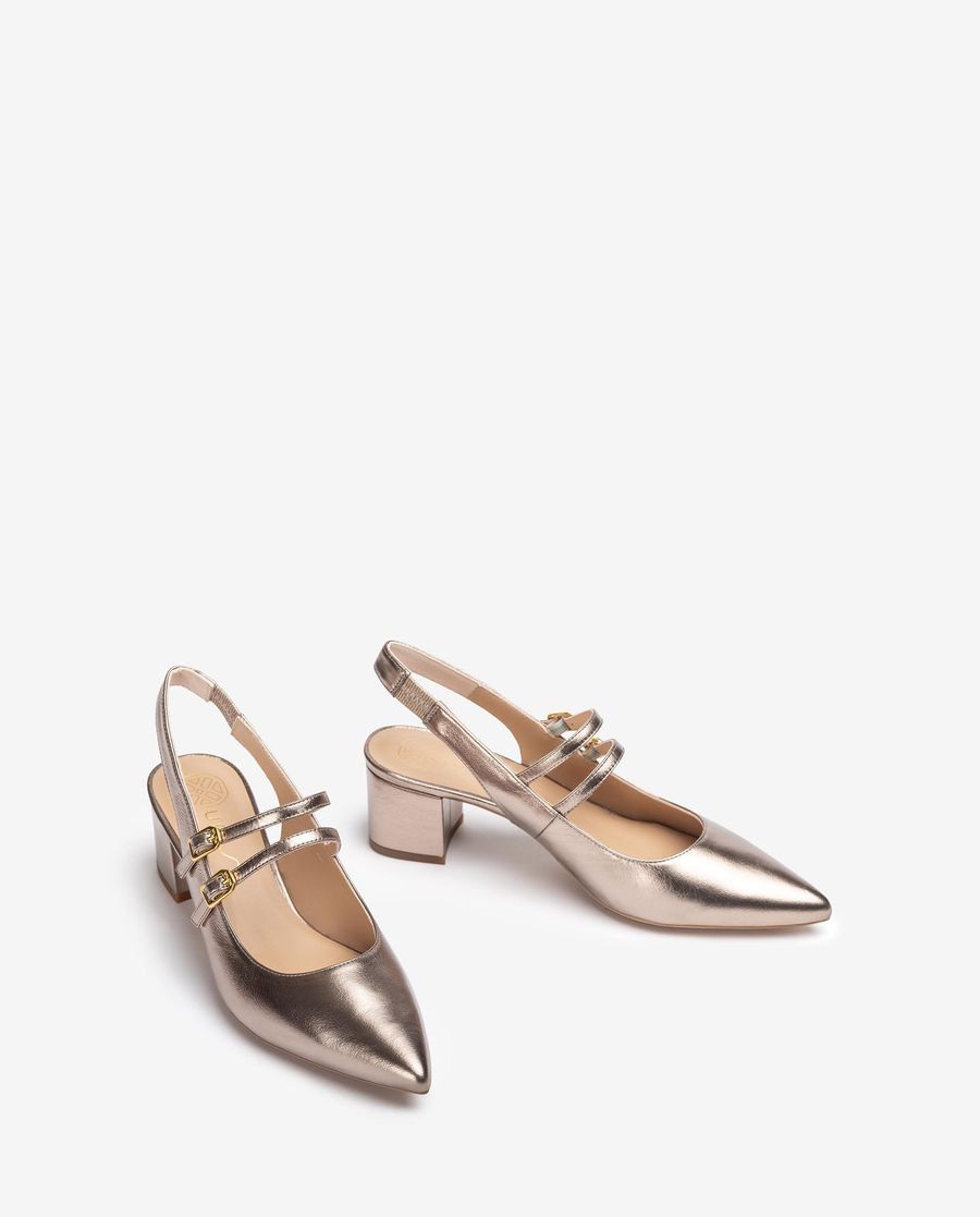 Espadrilles à double bride arrière Unisa pour femme - Bronze
