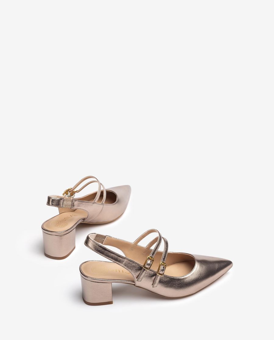 Espadrilles à double bride arrière Unisa pour femme - Bronze