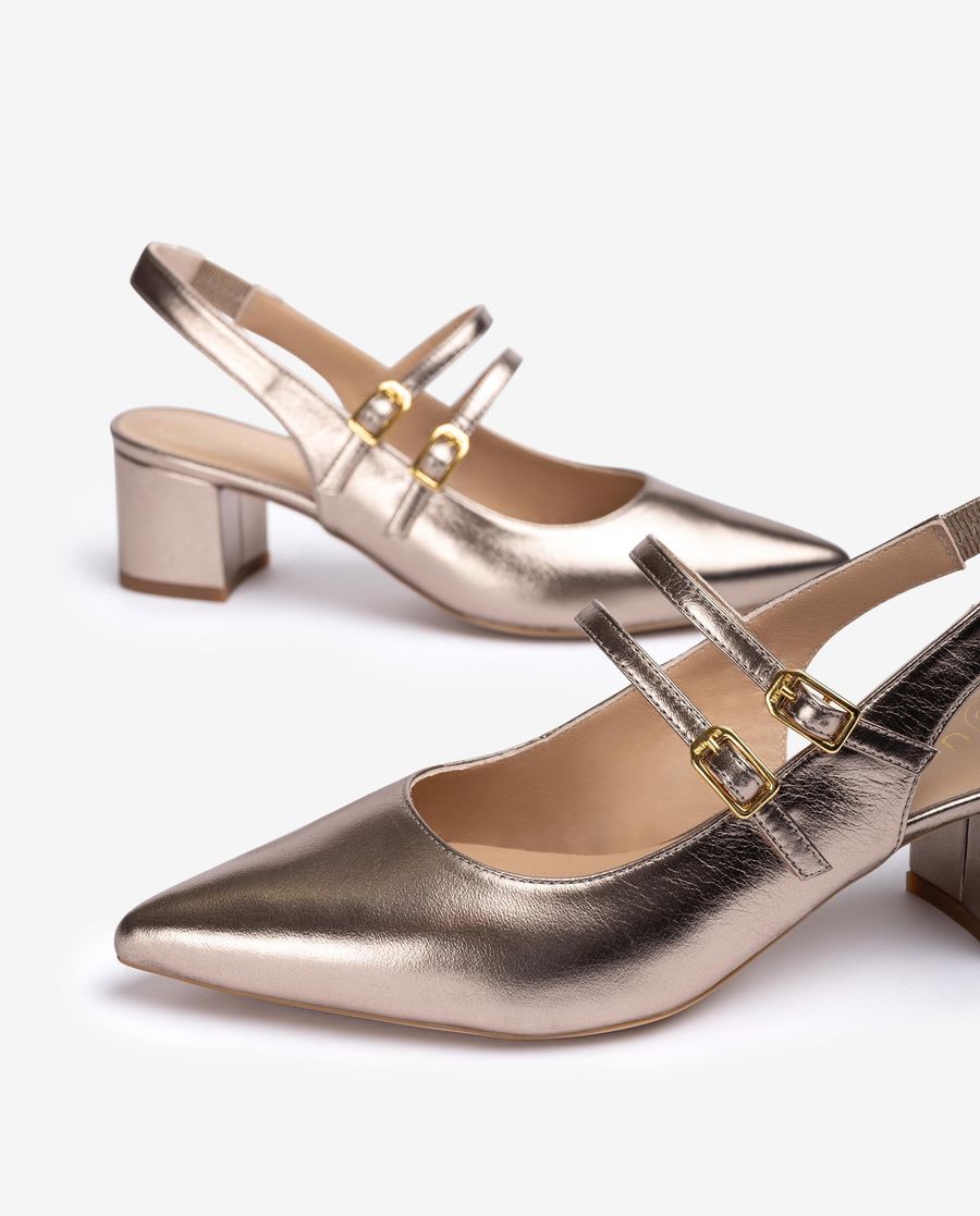 Espadrilles à double bride arrière Unisa pour femme - Bronze