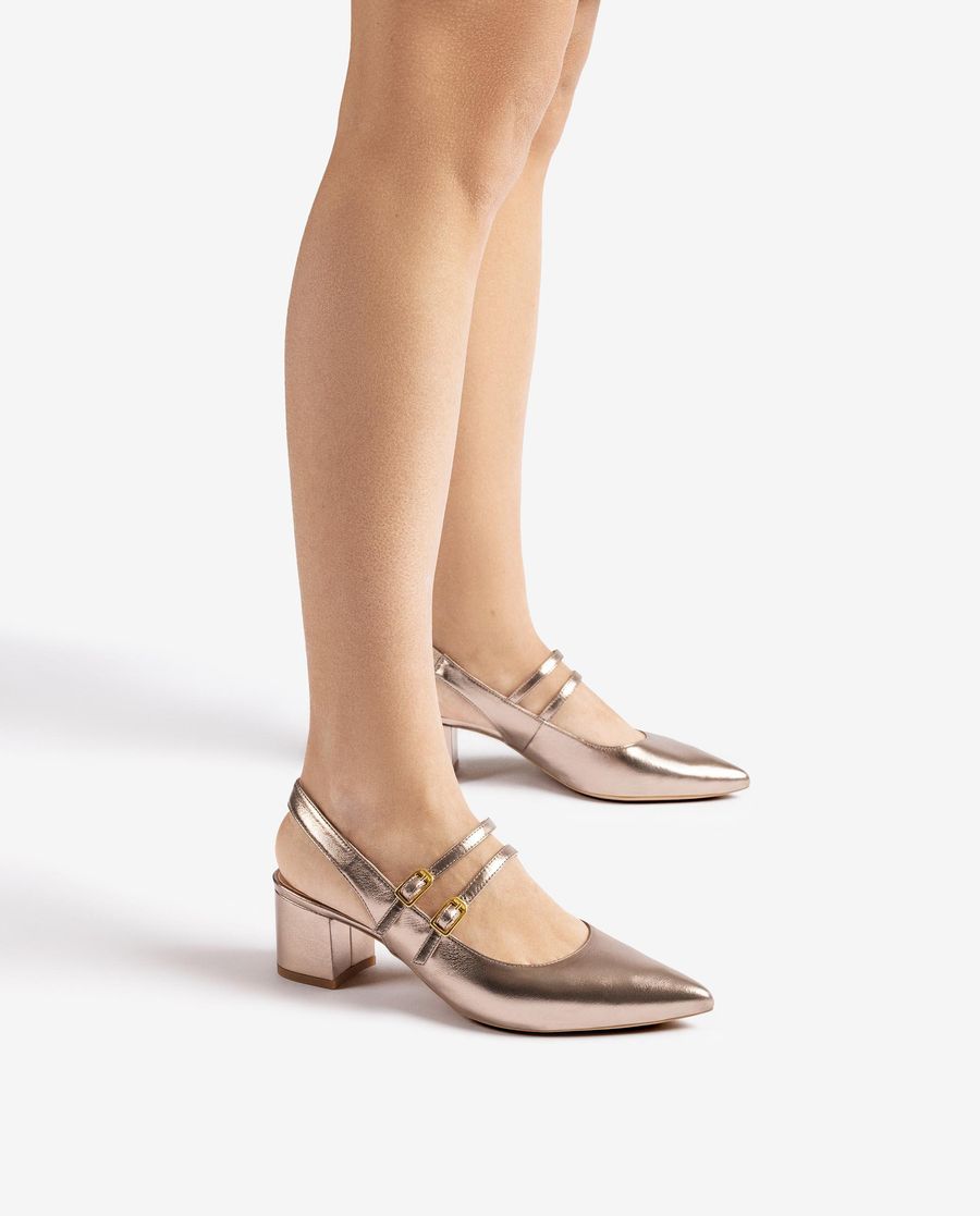 Espadrilles à double bride arrière Unisa pour femme - Bronze