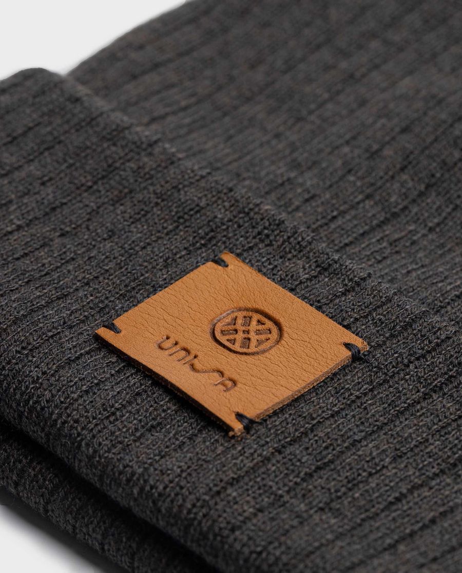Bonnet en tricot recyclé Unisa pour femme - Gris