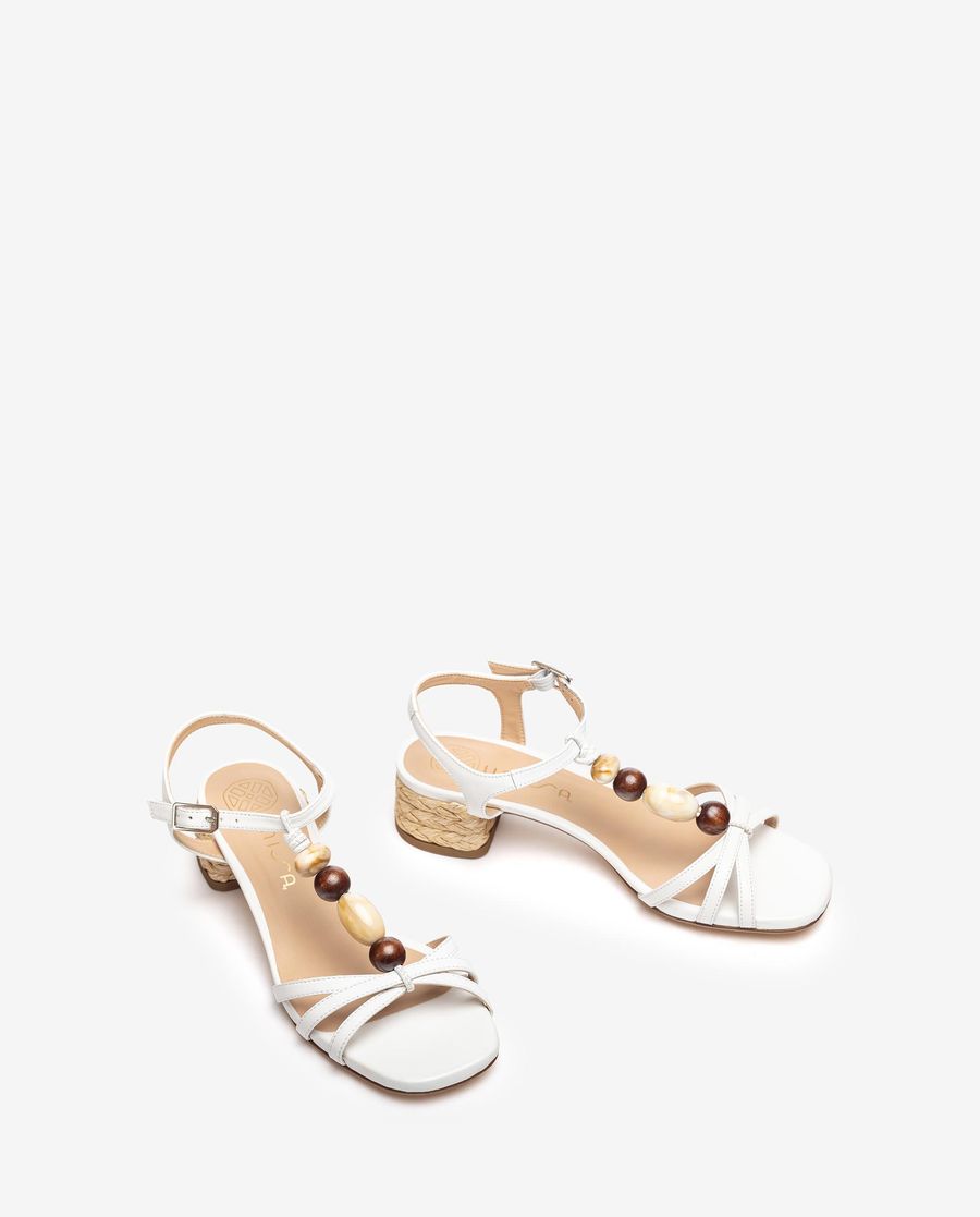 Sandales à perles Unisa pour femme - Blanc