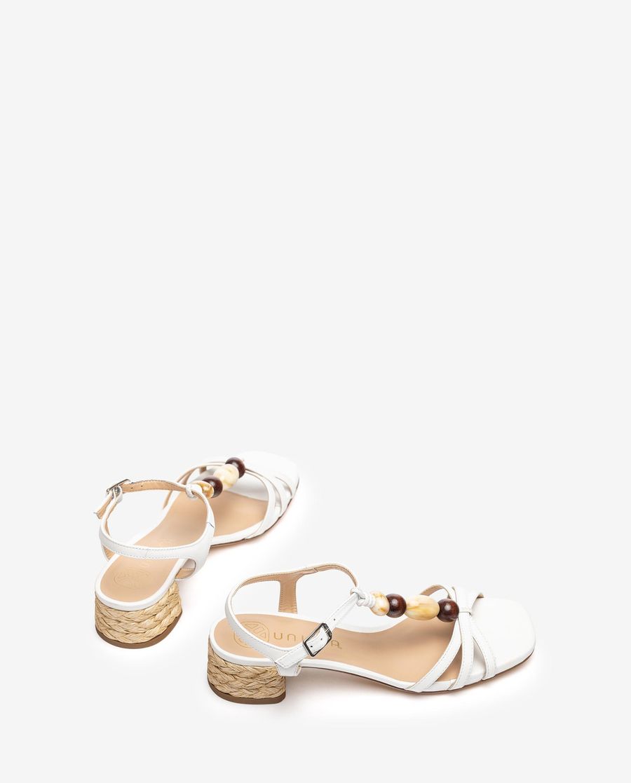 Sandales à perles Unisa pour femme - Blanc
