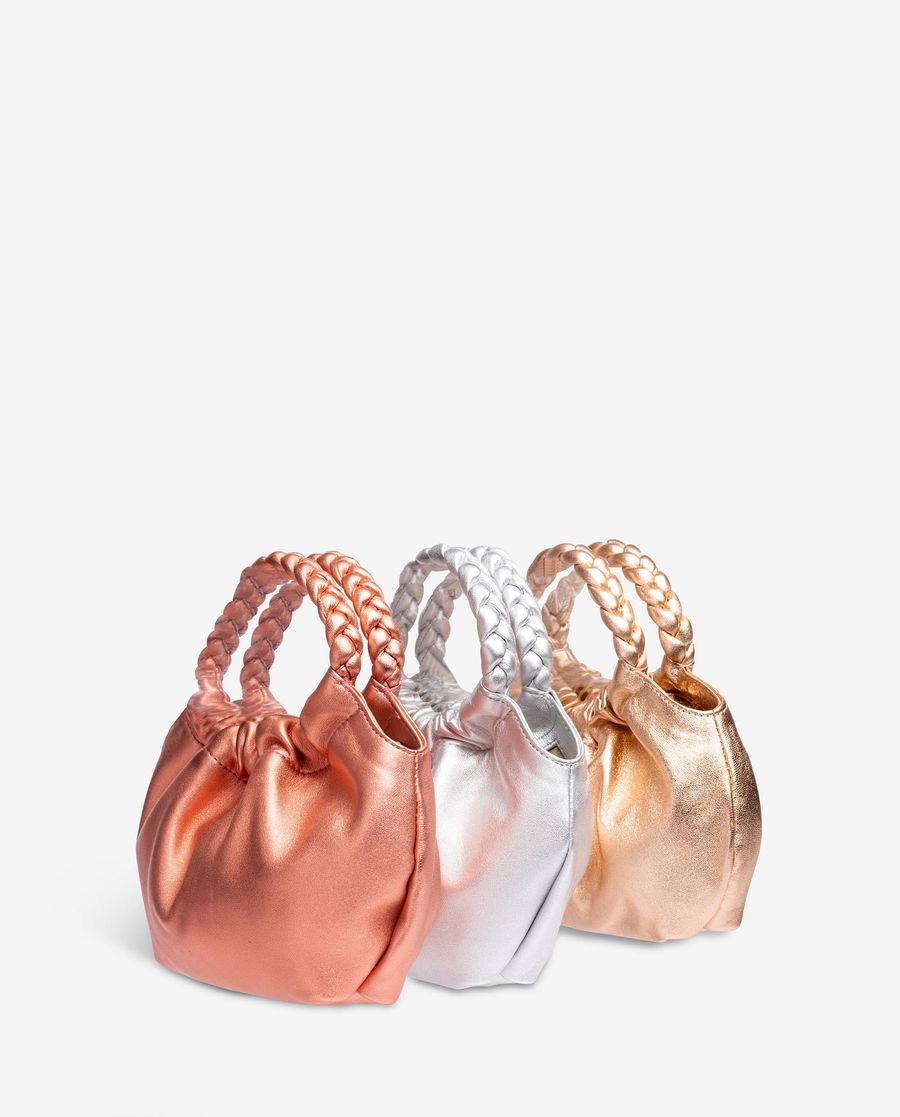 Petit sac à anses tressées Unisa pour femme - Rose
